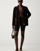 adidas Originals къс клин дамски Essentials кафяв с висока талия IA4528