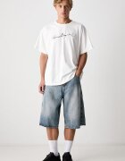 adidas Originals къс панталон мъжки от деним син със стандартна талия KE0133