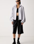 adidas Originals къс панталон тип анцуг дамски Adibreak черен с висока талия KS9147