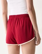 adidas Originals къс панталон тип анцуг дамски червен с висока талия KS9858
