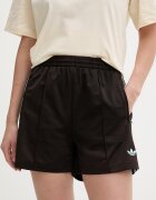 adidas Originals къс панталон тип анцуг дамски кафяв с висока талия KQ6521