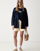 adidas Originals къс панталон тип анцуг дамски от памук Essentials жълт с висока талия KT4727
