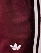 adidas Originals къс панталон тип анцуг дамски с памук Lace Injection бордо с висока талия LG4268