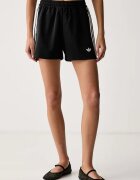 adidas Originals къс панталон тип анцуг дамски с памук Lace Injection черен с висока талия LG4267