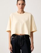 adidas Originals къс топ дамски от памук Essentials жълт KR3594