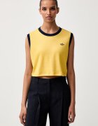 adidas Originals къс топ дамски с памук Heather жълт KS9955
