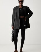 adidas Originals къс топ дамски с вискоза Essentials черен KR3601
