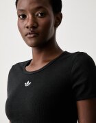 adidas Originals къс топ дамски с вискоза Essentials черен KR3601