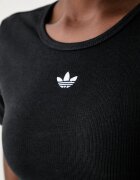 adidas Originals къс топ дамски с вискоза Essentials черен KR3601