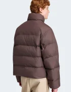 adidas Originals късо мъжко яке Stand Collar Regen кафяво KR7188