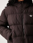adidas Originals късо яке дамско Hooded Padded кафяво KR9559