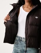 adidas Originals късо яке дамско Hooded Padded кафяво KR9559