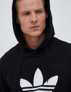 adidas Originals Памучен суичър Classics Trefoil Hoodie в черно с качулка принт IM4489