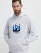 adidas Originals Памучен суичър в сиво с качулка с меланжов десен IS2947