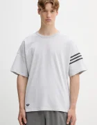 adidas Originals Памучна тениска Neuclassics в сиво с меланжов десен HZ3699
