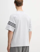 adidas Originals Памучна тениска Neuclassics в сиво с меланжов десен HZ3699