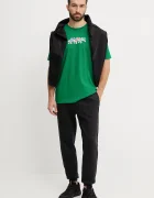 adidas Originals Памучна тениска Q12 TS Roller в зелено с принт JP4493