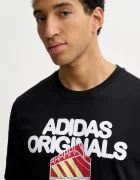 adidas Originals Памучна тениска в черно с принт KQ9827