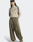 adidas Originals панталон дамски Checks зелен с висока талия LE8308