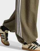 adidas Originals панталон дамски Checks зелен с висока талия LE8308