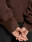 adidas Originals пуловер дамски Essentials Knit кафяв IA4444
