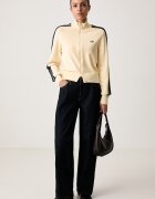 adidas Originals пуловер със закопчаване дамски с вискоза Knitted Firebird жълт KS6797