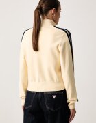 adidas Originals пуловер със закопчаване дамски с вискоза Knitted Firebird жълт KS6797