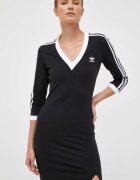adidas Originals Рокля Adicolor в черно дълга с кройка по тялото IK0439