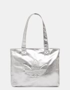 adidas Originals шопинг чанта дамска от имитация на кожа сребърна KR1566