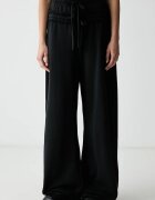 adidas Originals спортен панталон дамски от памук SST Double черен с висока талия KS9235