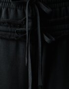 adidas Originals спортен панталон дамски от памук SST Double черен с висока талия KS9235