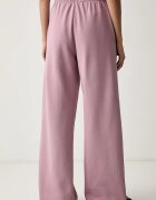 adidas Originals спортен панталон дамски с памук Essentials розов с висока талия KT2280