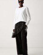 adidas Originals спортен панталон дамски с памук Lace Injection кафяв с висока талия LG4275