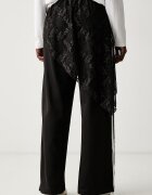 adidas Originals спортен панталон дамски с памук Lace Injection кафяв с висока талия LG4275