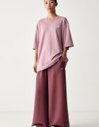 adidas Originals спортен панталон дамски с памук SST 2.0 оранжев с висока талия KT4688