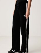 adidas Originals спортен панталон дамски с вискоза Knit Firebird черен с висока талия KS9363