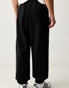 adidas Originals спортен панталон мъжки с памук Trefoil Essentials черен със стандартна талия KQ8561