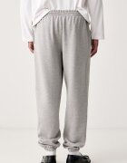 adidas Originals спортен панталон мъжки с памук Trefoil Essentials сив със стандартна талия KS9827