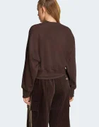 adidas Originals суичър дамски от памук Winterized Double кафяв KT2329