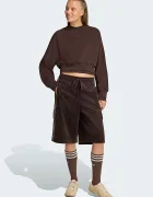 adidas Originals суичър дамски от памук Winterized Double кафяв KT2329