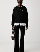 adidas Originals суичър с качулка дамски с памук Essentials черен KS4828