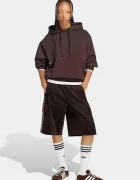adidas Originals суичър с качулка дамски с памук кафяв KT4668