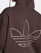 adidas Originals суичър с качулка дамски с памук кафяв KT4668