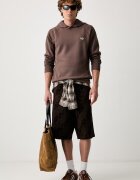 adidas Originals суичър с качулка мъжки Trefoil Essentials Spacer кафяв KX9090