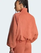 adidas Originals суичър с цип дамски Adilenium Season 6 Faux Suede оранжев LH1922