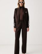 adidas Originals суичър с цип дамски Adilenium Season 6 Knit кафяв LH1938
