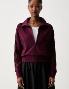 adidas Originals суичър с цип дамски FIREBIRD LACETT бордо KC6451
