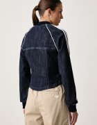 adidas Originals суичър с цип дамски от деним Superstar Denim тъмносин LE8299