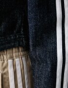 adidas Originals суичър с цип дамски от деним Superstar Denim тъмносин LE8299