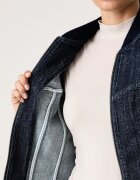 adidas Originals суичър с цип дамски от деним Superstar Denim тъмносин LE8299